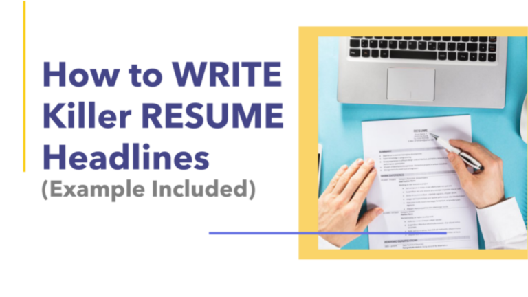 How To Write Killer Resume Headlines Examples Included Resume