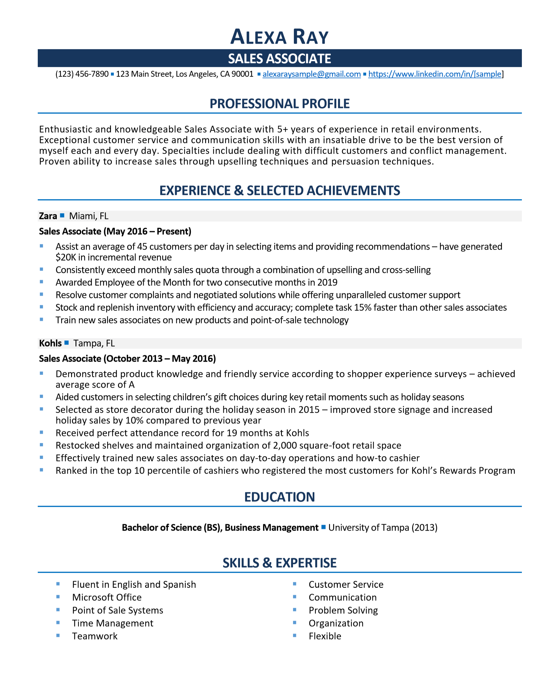 Sales Associate Resume Resume Writing Services